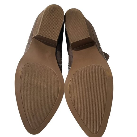 Carlos By Carlos Santana Westerly Womens Star Studded‎ Taupe Suede Ankle Booties - Picture 5 of 11